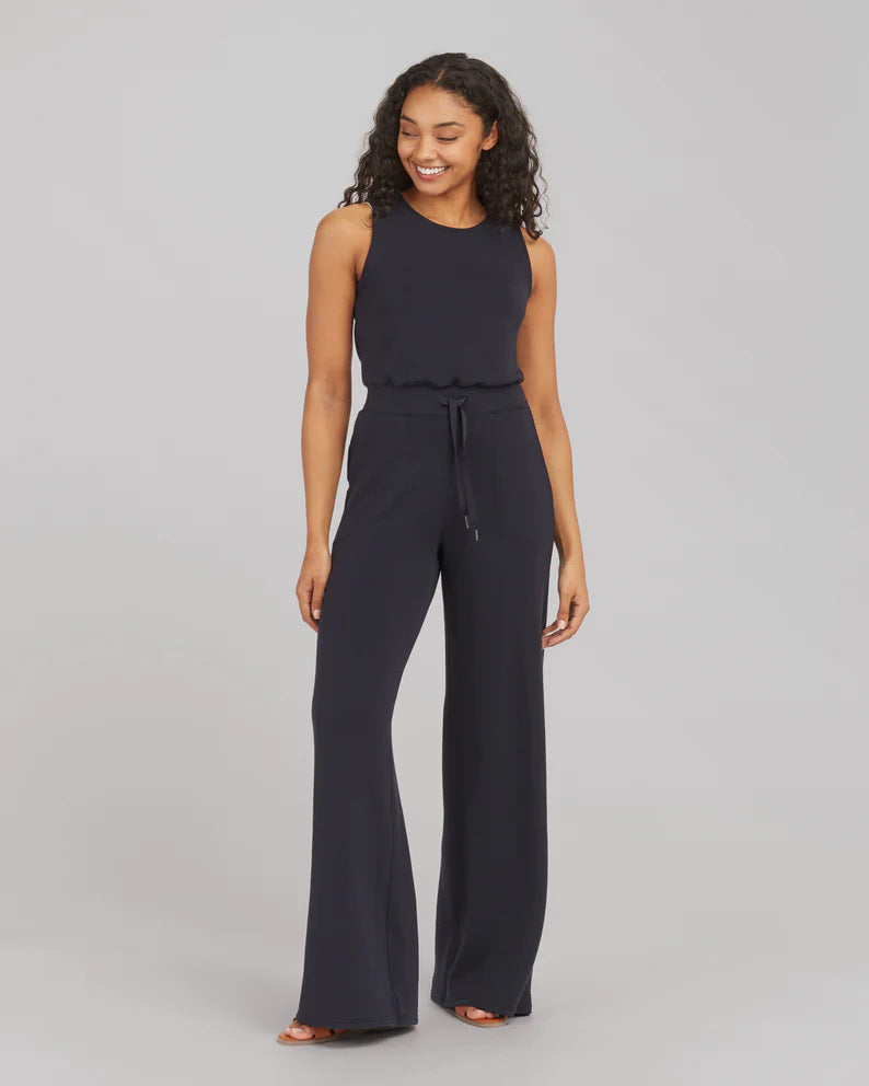 Women's Comfy & Sleek Lace Up Jumpsuit Wide Leg Pants (Multiple Colors)