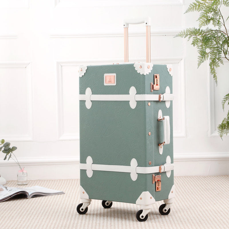 Retro Locking Roller Trunk Suitcase (Multiple Colors/Sizes)