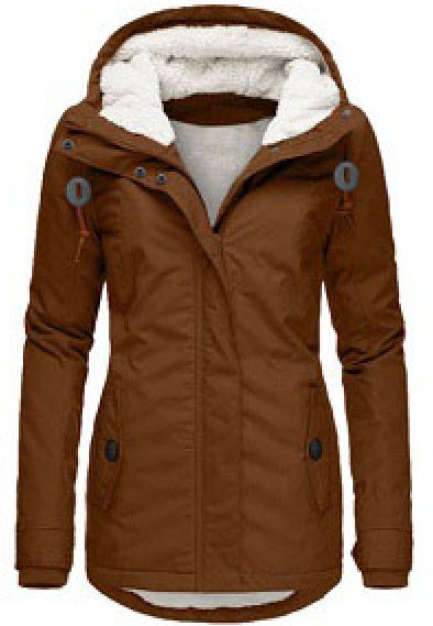 Womens Winter Sherpa Lined Hooded Zip Coat (Multiple Colors)