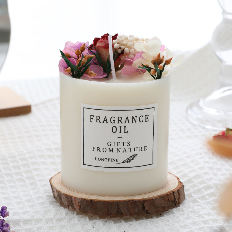 Dried Flowers Romantic Candles (Multiple Colors & Scents)