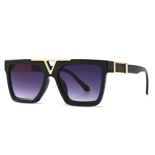 Paris Catwalk Fashion Square w/Gold Accent Women's Sunglasses (Multiple Colors)